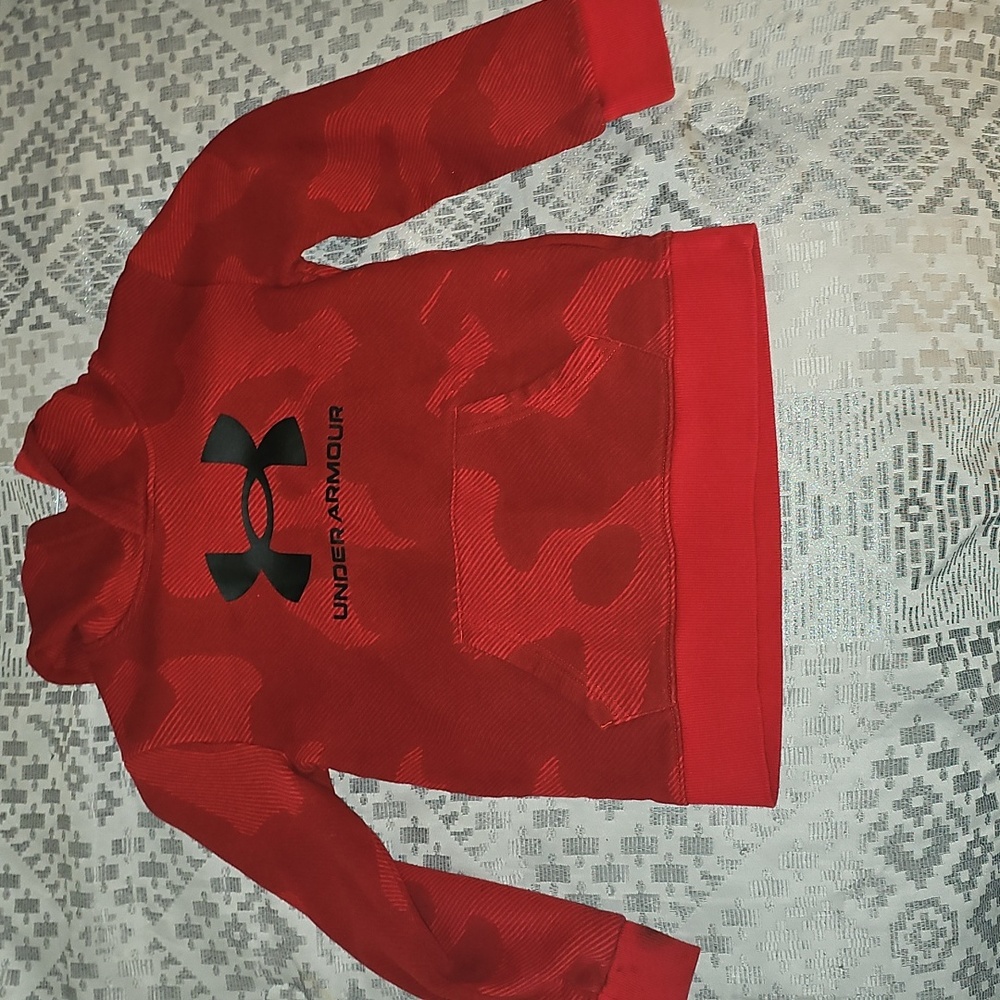 Under Armour Crimson Hoodie with Black Logo